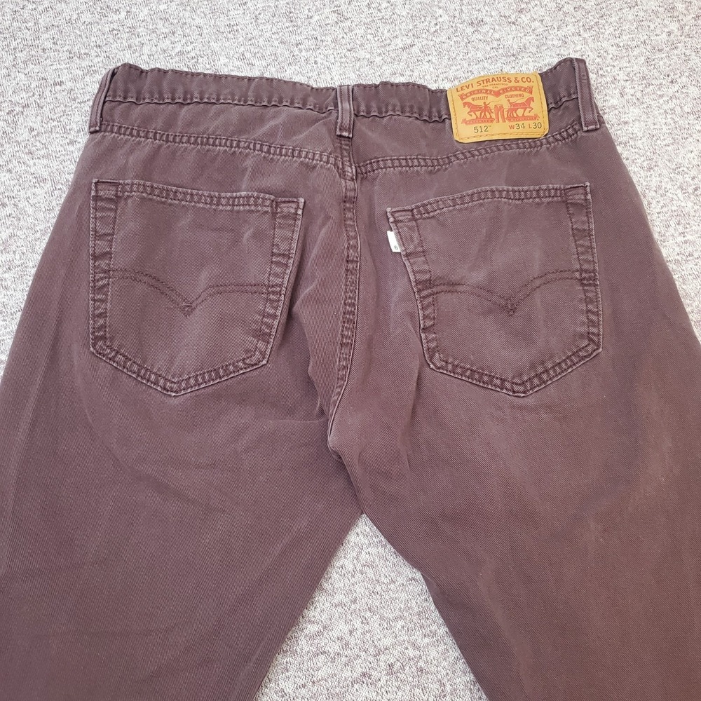Levi's 512 Black Jeans 34x30 Slim Taper  28833-0291